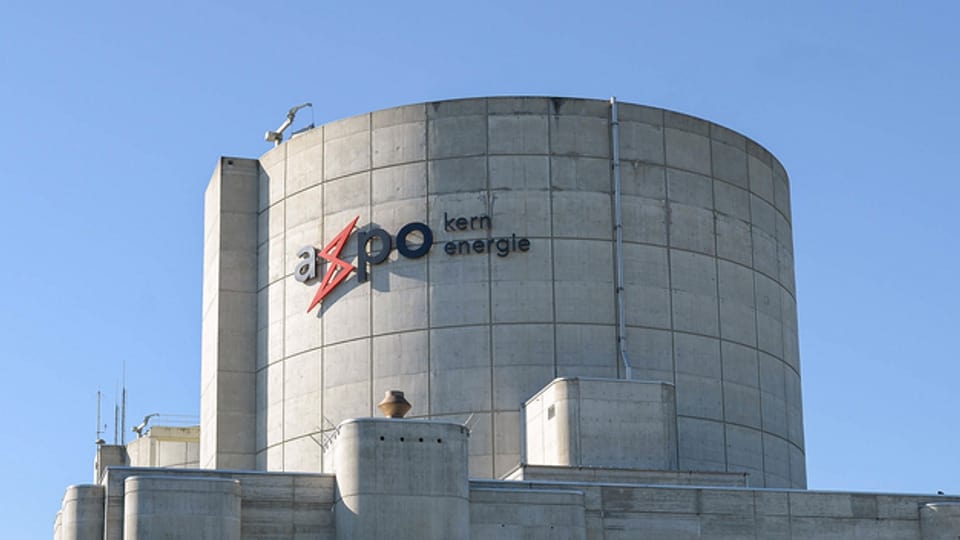 Reaktor I Beznau mit Axpo-Logo