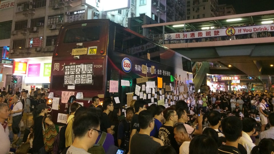 Menschenmassen an Demonstration in Hongkong