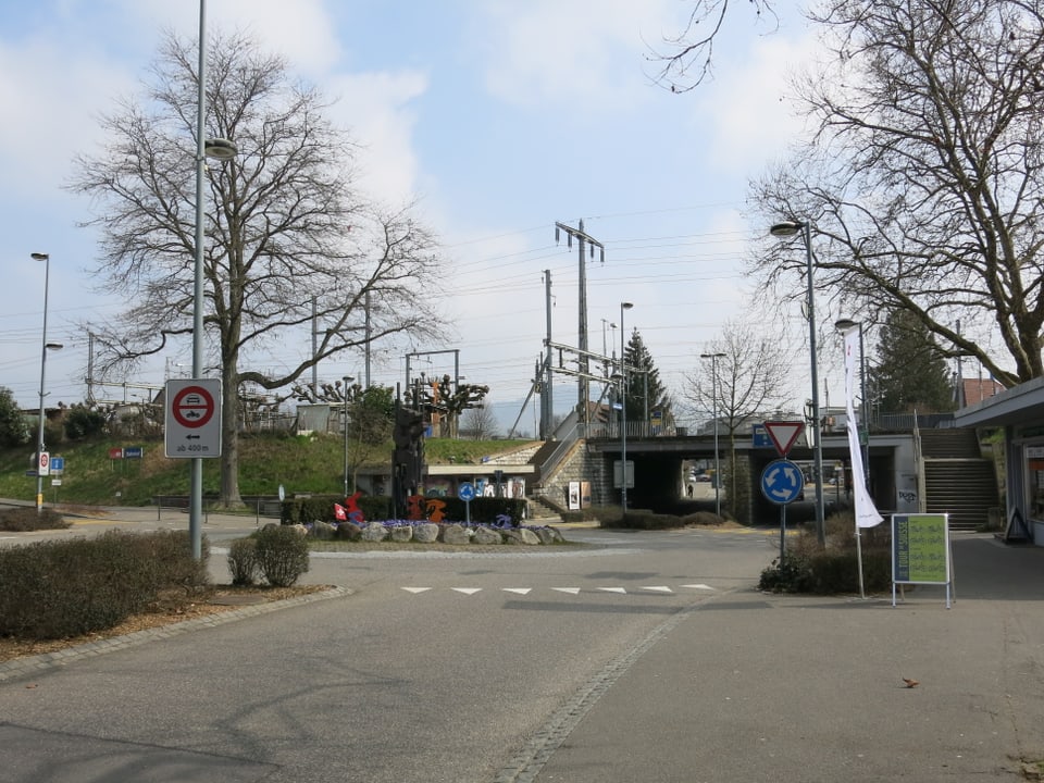 Das Bild zeigt die Unterführung des Bahnhofs in Ostermundigen.