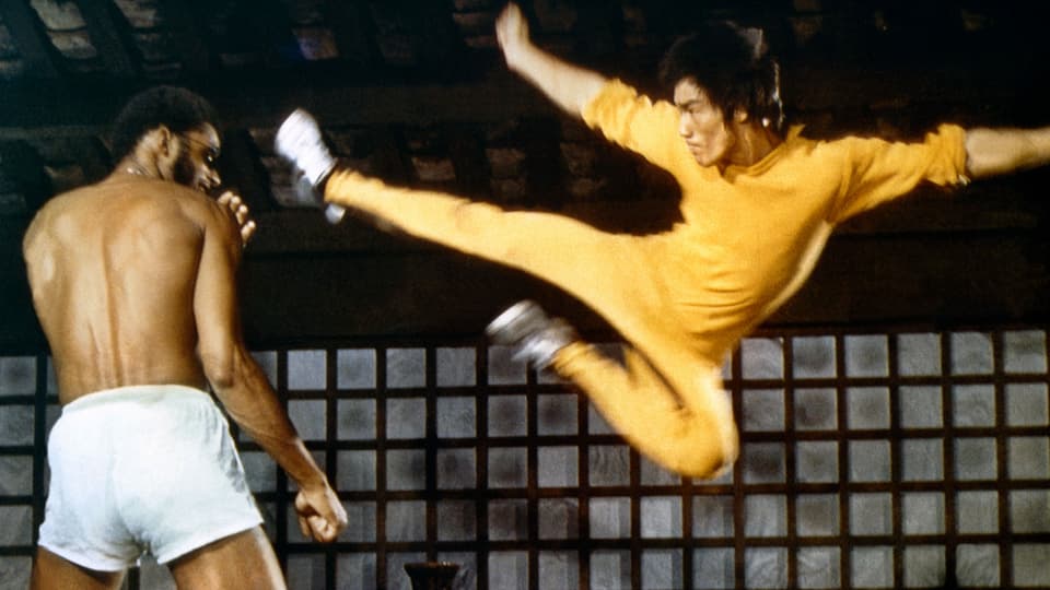 Kamklunstlegende Bruce Lee in Aktion.