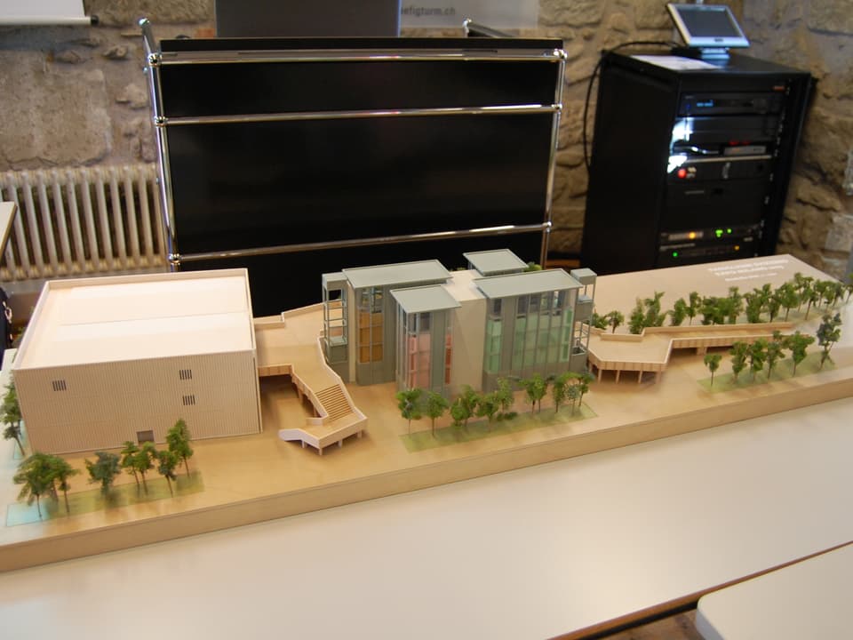 Das Modell des Schweizer Pavillon an der Expo Milano 2015.