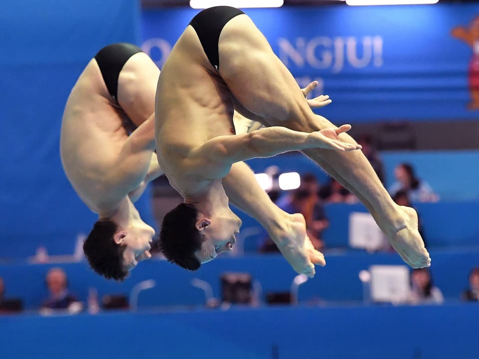Die deutschen Synchron-Wasserspringer Patrick Hausding und Lars Rüdiger zeigen, wieso sie zu den besten der Welt der gehören.