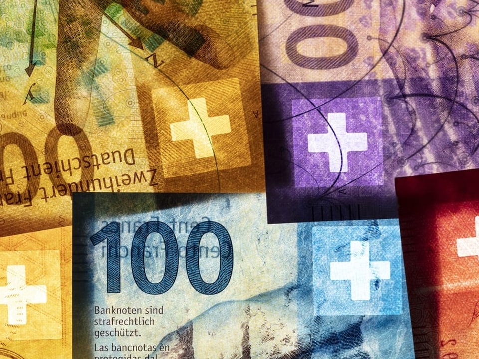 Verschiedene Schweizer Banknoten.