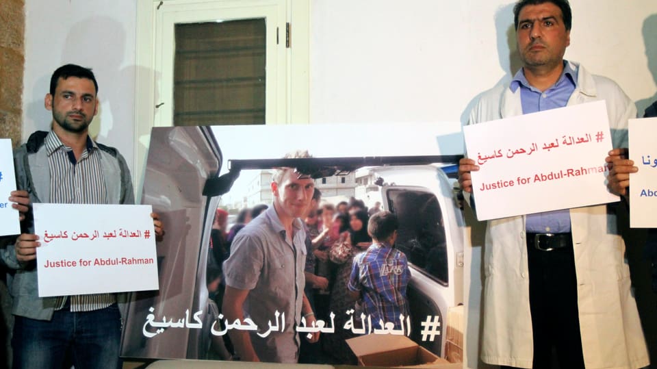 Syrische Freunde des Entführten fordern Anfang November seine Freilassung. 