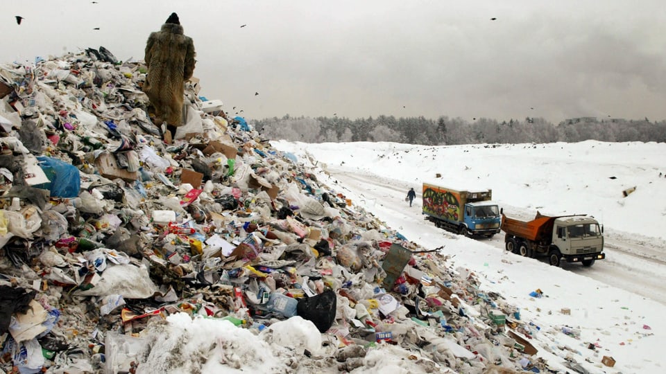 Mülldeponien ausserhalb der Hauptstadt Moskau