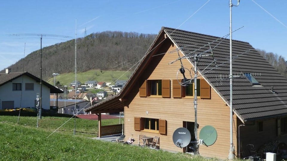 Haus mit Antennen
