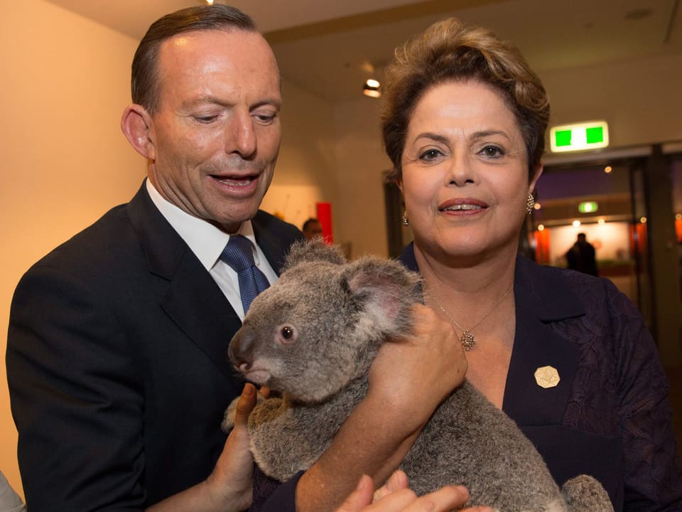Dilma Rousseff mit Koala