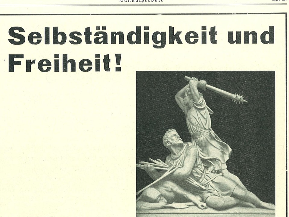 Die Propaganda der Bannalp-Initianten vor der Landsgemeinde 1934. 