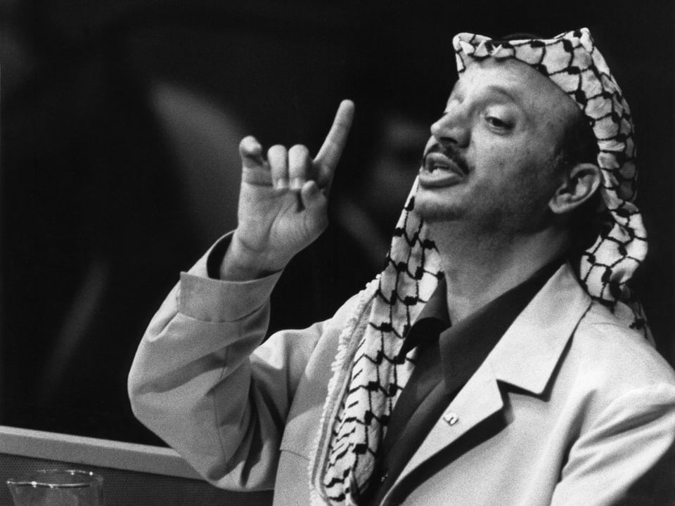 Arafat spricht vor der UNO-Vollversammlung