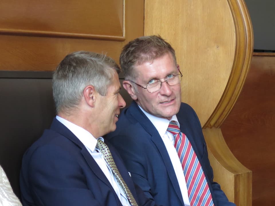 Christoph Neuhaus und Christoph Ammann im Rat