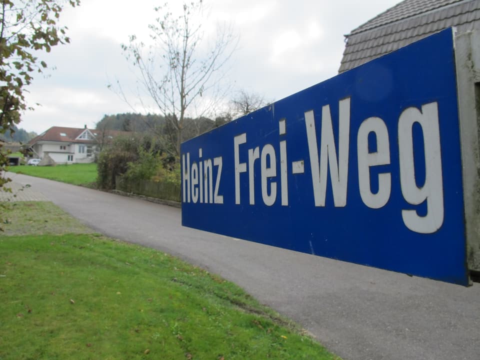 Strassentafel Heinz Frei-Weg