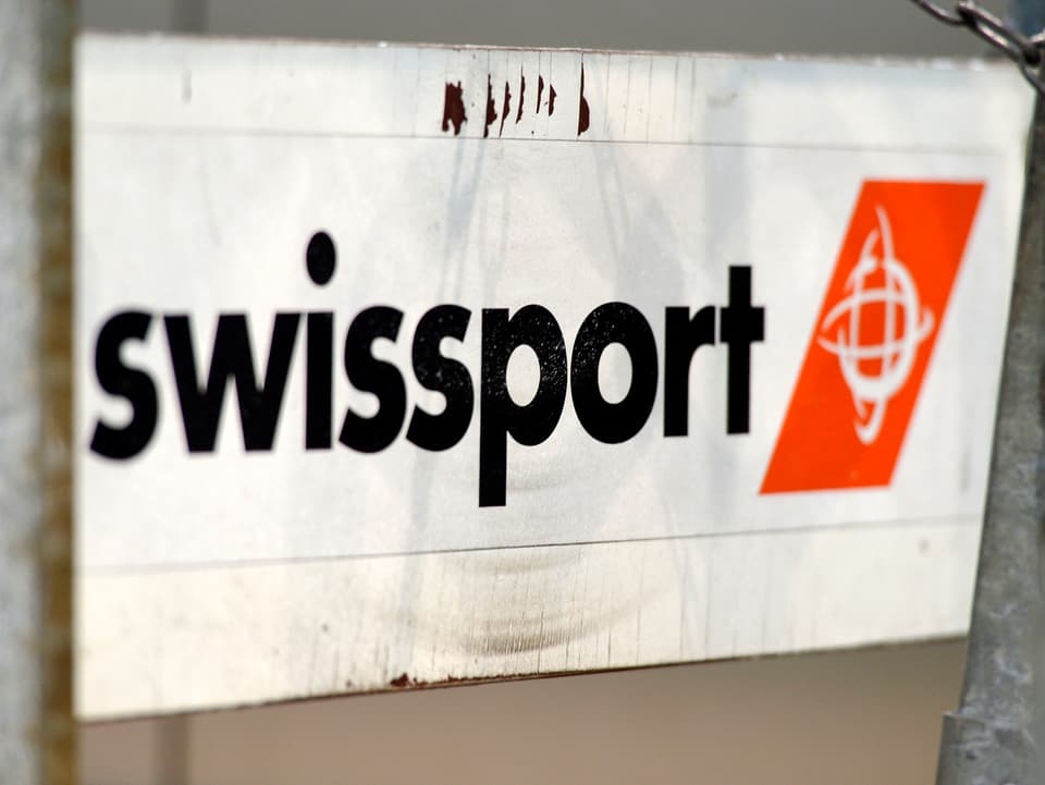 Swissport-Logo auf Schild