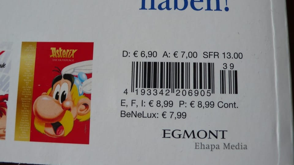 Preisaufschlag klar ersichtlich Preisaufschlag auf Rückseite des Magazins erkennbar