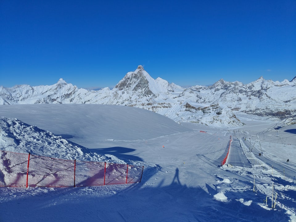 Pistenbild der Weltcup-Abfahrt in Zermatt/Cervinia