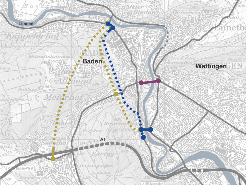 Karte von Baden.