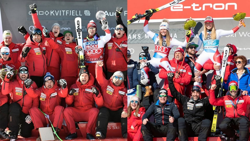 Die Schweizer Skifahrerinnen und Skifahrer holten die Nationenwertung.