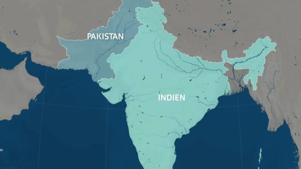 Karte Indien und Pakistan