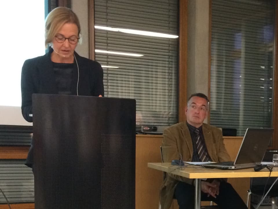 Regierungsrätin Susanne Schaffner und André Grolimund.