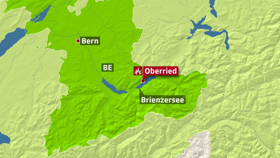 Eine Karte vom Kanton Bern.