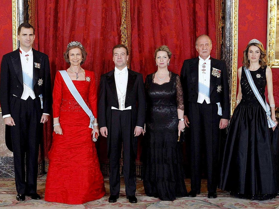 Spanische Königsfamilie zu Besuch beim früheren russischen Präsidenten Wladimir Putin 2006.