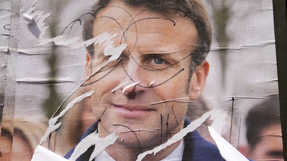 Wahlplakat von Macron