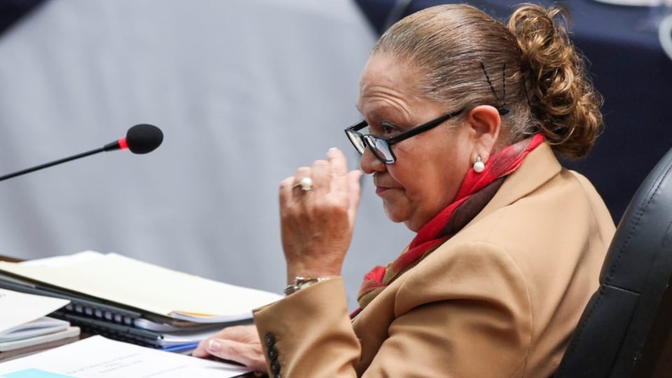 Consuela Porras während einer Anhörung im April 2022.