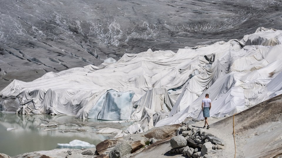 Zugang zur Gletschergrotte.