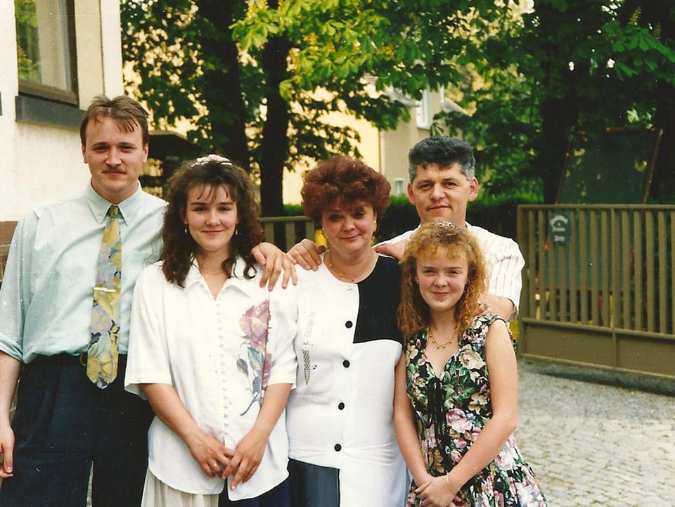 Tino Schnabel mit seiner Familie. 