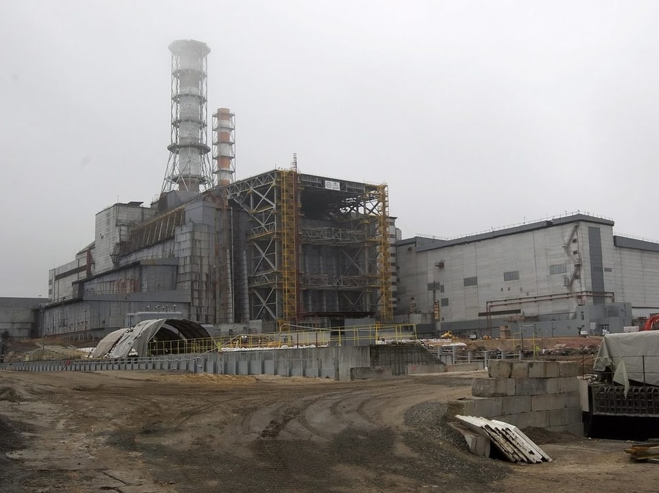De havarierte Reaktor von Tschernobyl