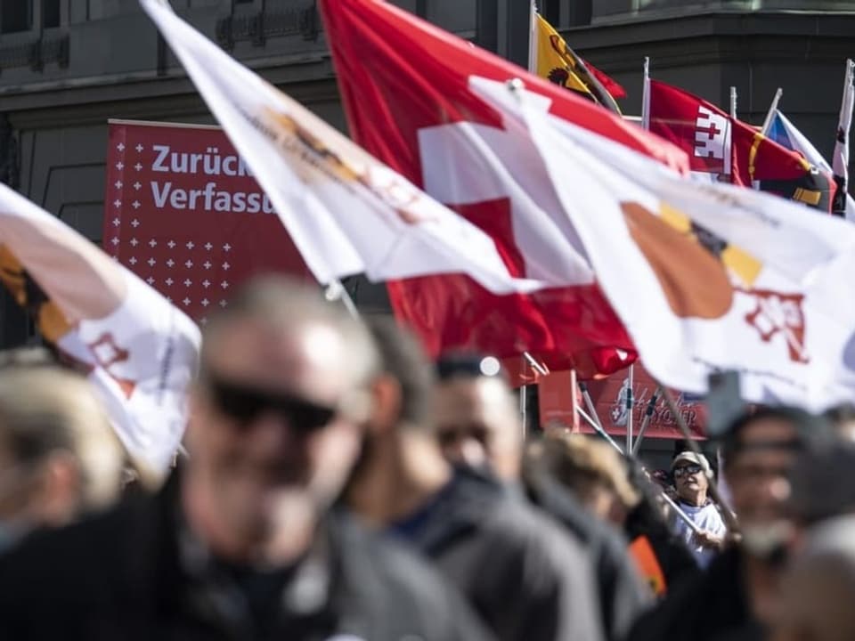 Anti-Massnahmen-Demo in Bern