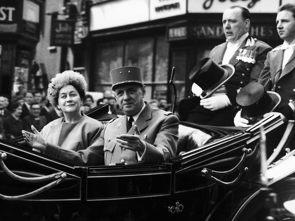 De Gaulle in London, aufgenommen am 6. April 1960. 