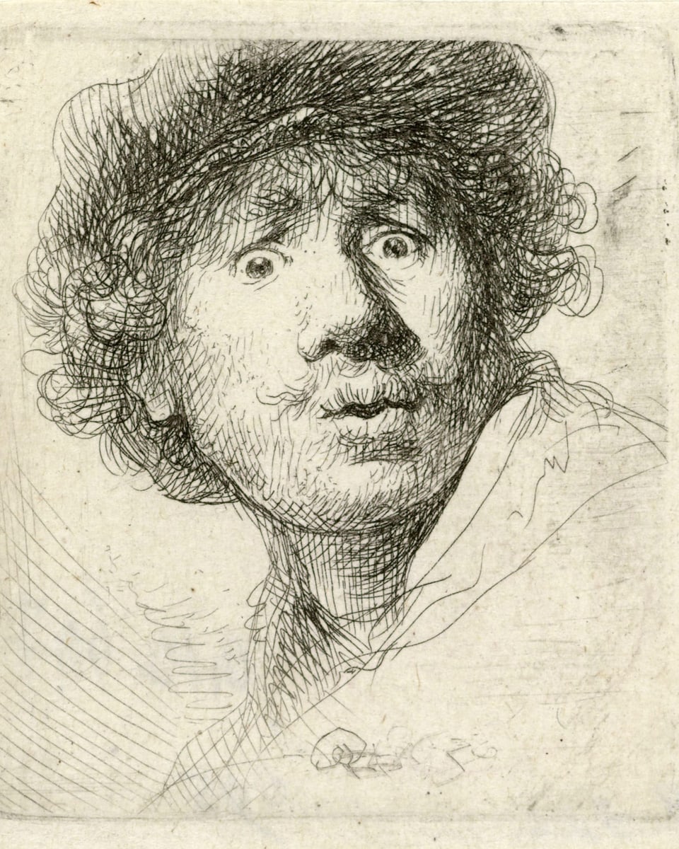 Selbstporträt von Rembrandt.