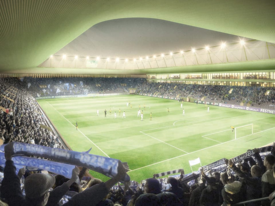 Das neue Stadion-Projekt «Hyppodrom» der nun das alte Hardturm-Stadion ersetzen soll.