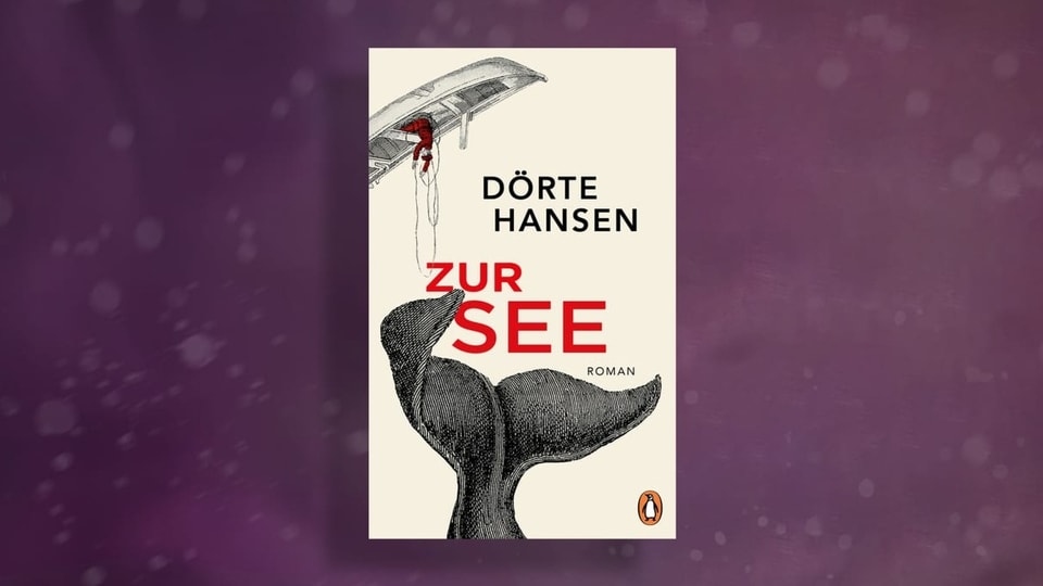 Buchcover mit Zeichnung einer Walfischflosse und einem Ruderboot