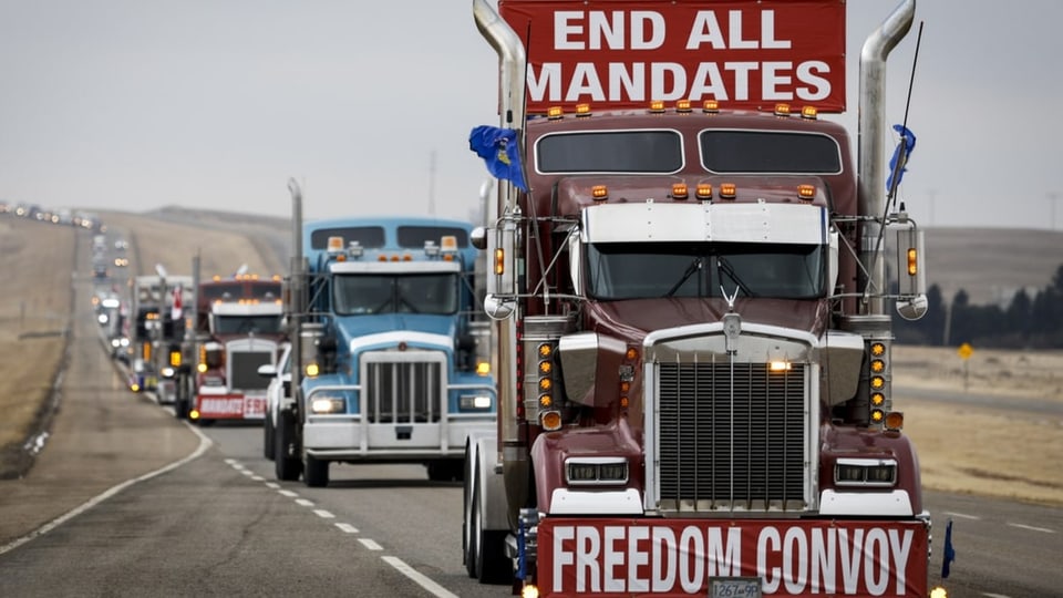 Kanadische Lastwagen-Proteste – gut vernetzt bis in die USA