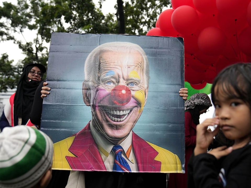 Darstellung von Joe Biden als Clown