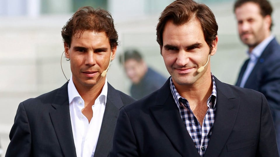 Im Gleichschritt Rafael Nadal und Roger Federer