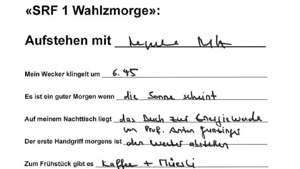 Die Handschrift von Regula Rytz.