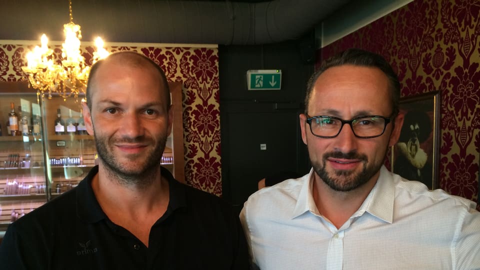 Trainer Heiko Grimm (links) und Geschäftsführer Nik Christen wollen den HC Kriens-Luzern an der Spitze etablieren.