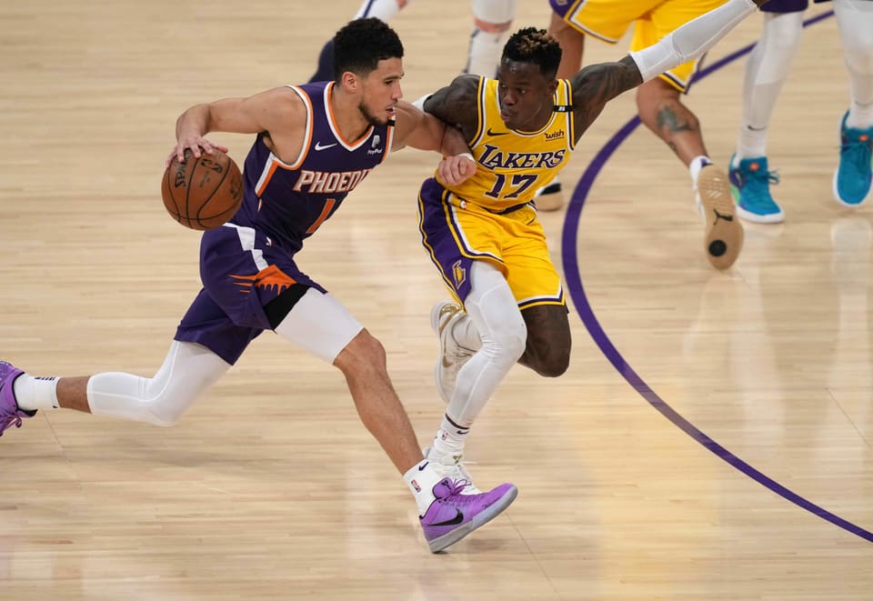 Devin Booker im Spiel gegen die LA Lakers