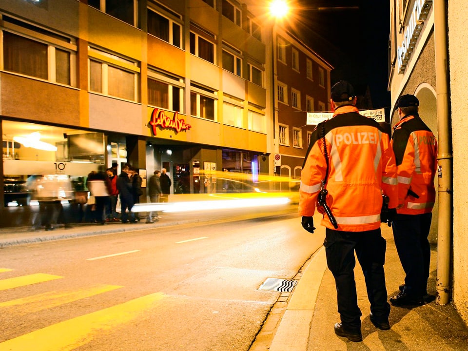 Polizeipatrouille in Chur