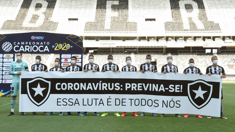 Protestbanner Botafogo-Spieler
