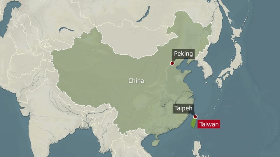 Karte China/Taiwan