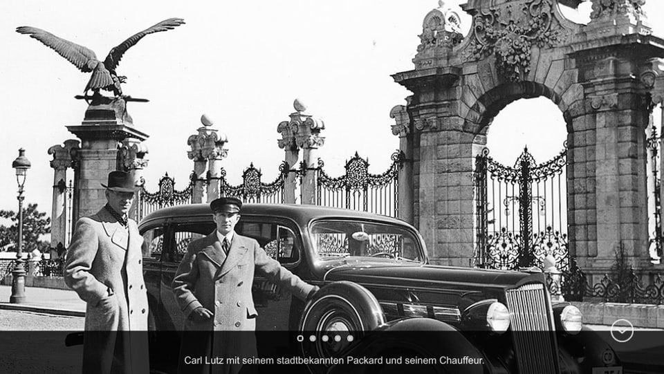 Bildergalerie: Carl Lutz mit Chauffeur in Budapest