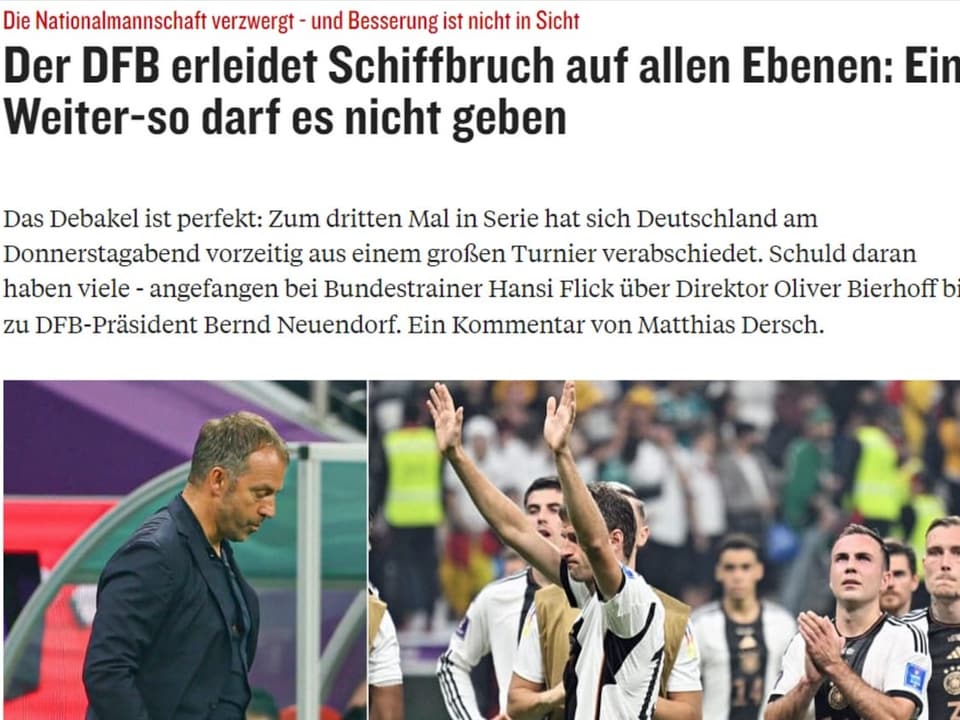 Die Schlagzeile bei kicker.de