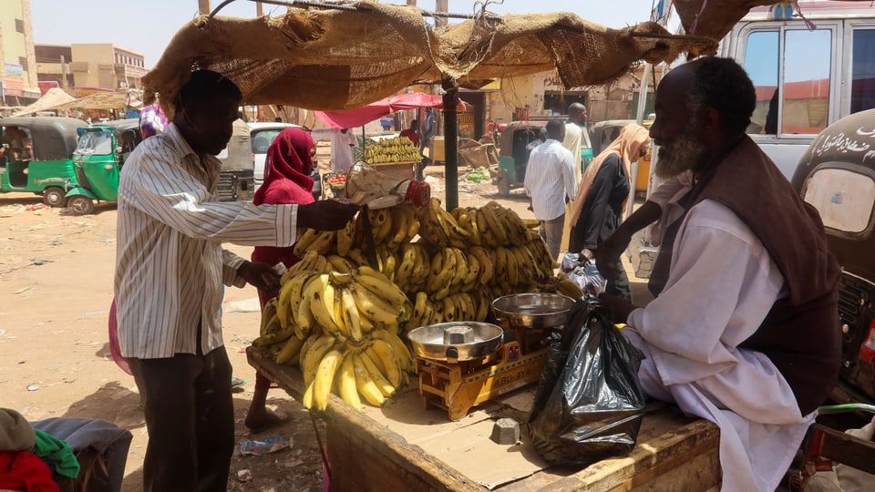 Marktplatz in Omdurman, der grössten Stadt des Suda (11. März 2024)