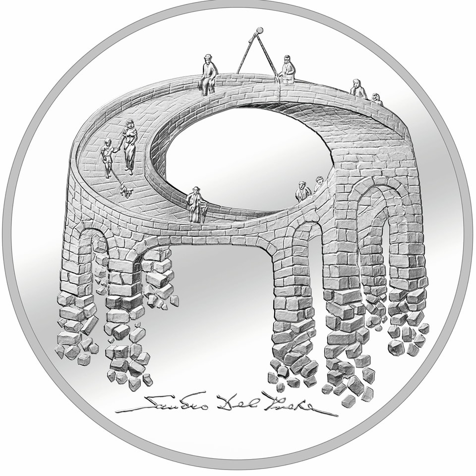 Silbermünze "Viadukt des Lebens".