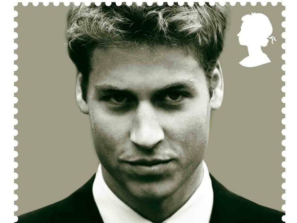 Prinz William auf Briefmarke