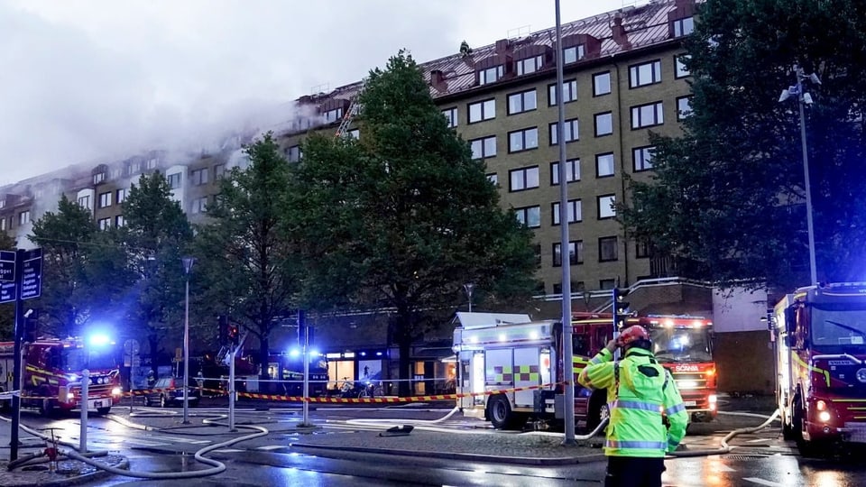 Grosseinsatz der Einsatzkräfte in Göteborg. 