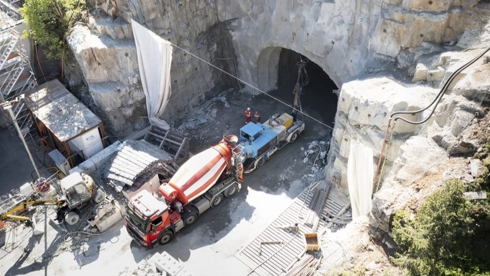 Baustelle am Gotthard-Nordportal.